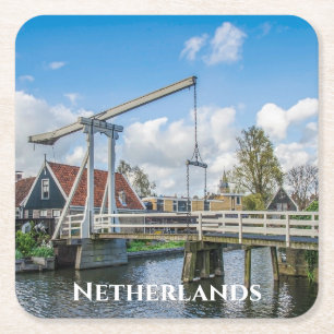 Nederlandse hijs- en hefwerkbrug kartonnen onderzetters