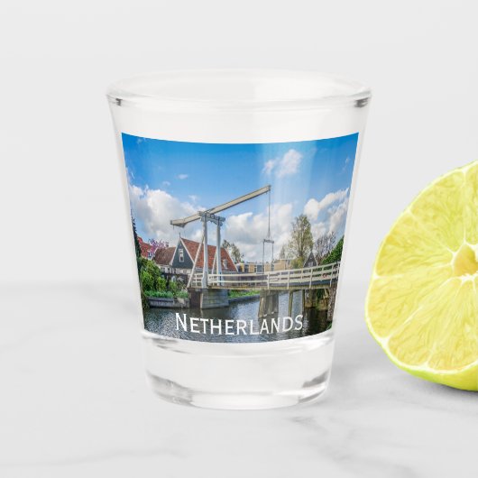 Nederlandse hijs- en hefwerkbrug shot glas (Voorkant)