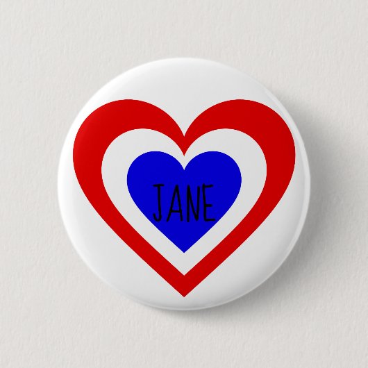 Nederlandse Holland Heart Flag Ronde Button 5,7 Cm (Voorkant)
