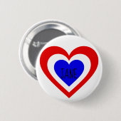 Nederlandse Holland Heart Flag Ronde Button 5,7 Cm (Voorkant /achterkant)