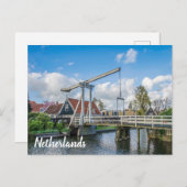 Nederlandse houten brug briefkaart (Voorkant / Achterkant)