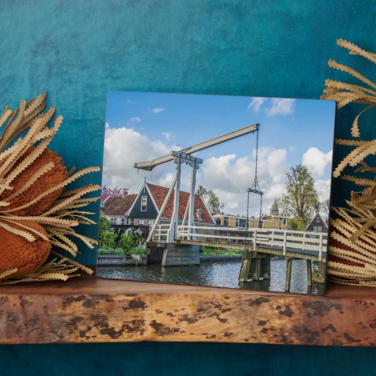 Nederlandse houten brug fotoplaat (Zijkant)