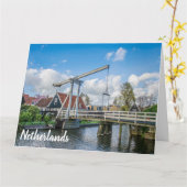 Nederlandse houten brug kaart (Gele Bloem)
