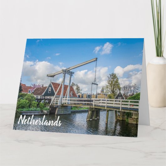 Nederlandse houten brug kaart (Voorkant)