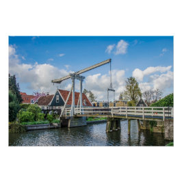 Nederlandse houten brug perfect poster