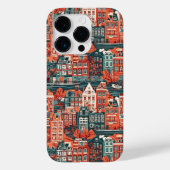 Nederlandse huizen patroon Case-Mate iPhone case (Achterkant)