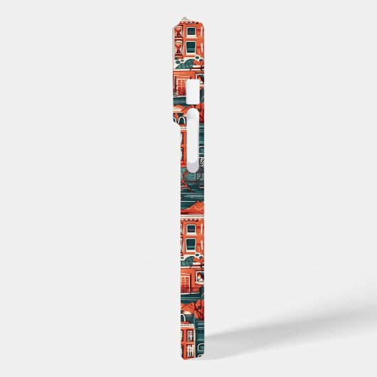 Nederlandse huizen patroon Case-Mate iPhone case (Achterkant / Links)