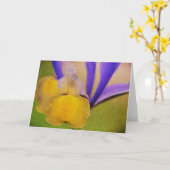 Nederlandse Iris Abstracte impressionist Art Note Kaart (Gele Bloem)