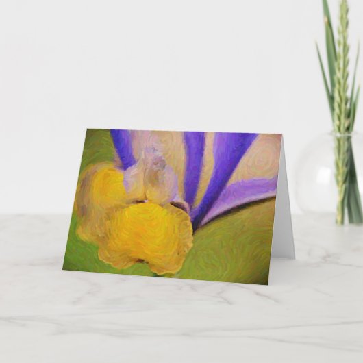 Nederlandse Iris Abstracte impressionist Art Note Kaart (Voorkant)