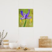 Nederlandse Iris Flower Photographic Art afdrukken Poster (Keuken)