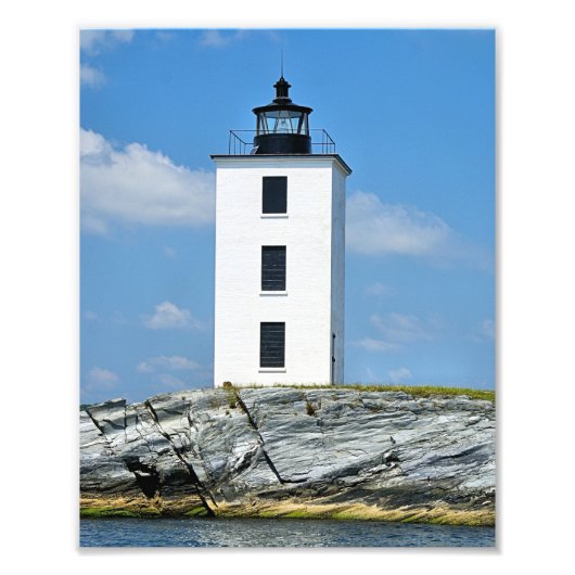 Nederlandse Island Lighthouse, Rhode Island Foto P Foto Afdruk (Voorkant)