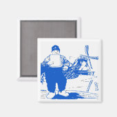 Nederlandse jongen met windmolen magneet (Voorkant / Achterkant)