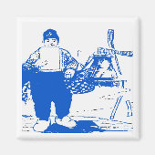 Nederlandse jongen met windmolen magneet (Voorkant)