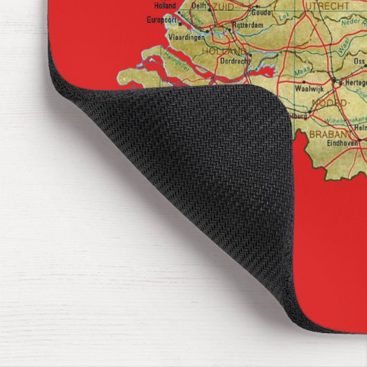 Nederlandse Kaart Mousepad Muismat (Hoek)