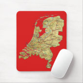 Nederlandse Kaart Mousepad Muismat (Met muis)