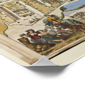  Nederlandse kaart van Amsterdam Poster (Hoek)