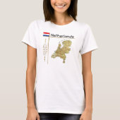 Nederlandse kaart + vlag + titel T-shirt (Voorkant)