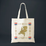 Nederlandse kaart   vlag tote bag<br><div class="desc">Dit ontwerp bevat een Nederlandse kaart omgeven door een decoratieve trim met de nationale vlag. Het ontwerp is beschikbaar op een verscheidenheid van bagstijlen en kleuren. U kunt uw eigen tekst/afbeeldingen toevoegen met de functie 'Aanpassen!'. © 2010 FlagAndMap. Kaart afgeleid van afbeeldingen op: http://www.lib.utexas.edu/maps/</div>