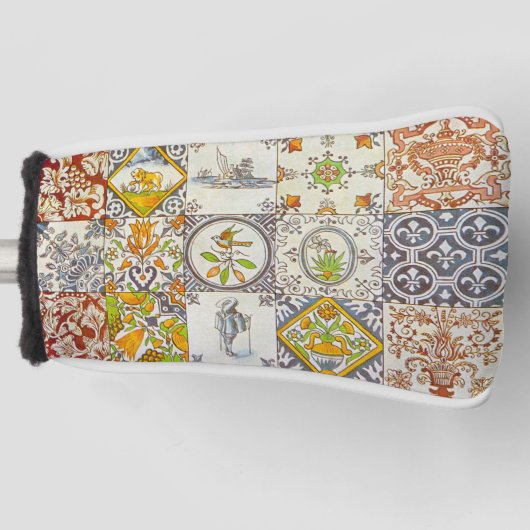 Nederlandse keramische tegels golfheadcover (Voorkant)