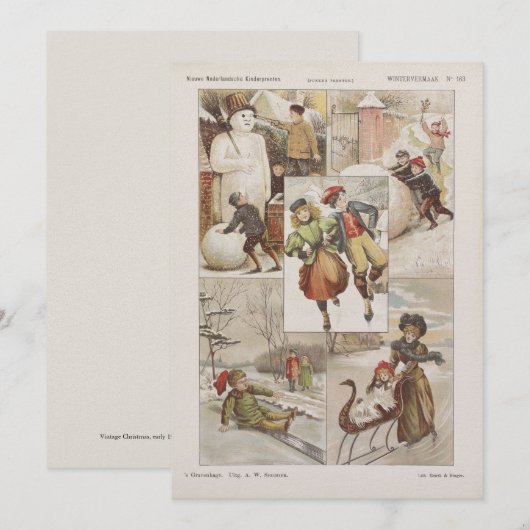  Nederlandse Kerst Kaart (Voorkant / Achterkant)