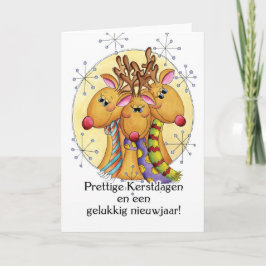 Nederlandse Kerst Kaart - Rendier - Prettige Kerst