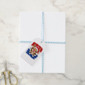 Nederlandse Kerst Rendier Cadeaulabel (Met Touw)