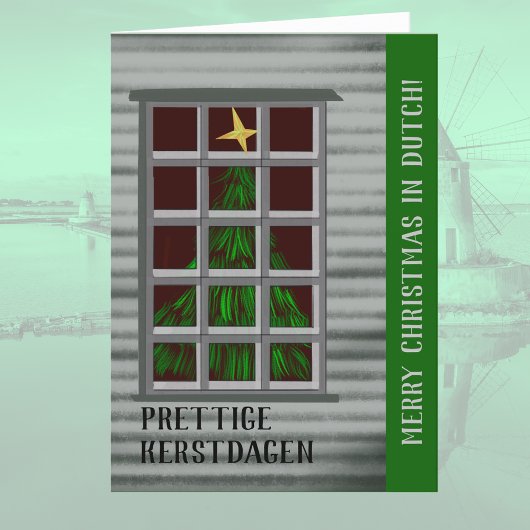 Nederlandse kerstboom feestdagen kaart