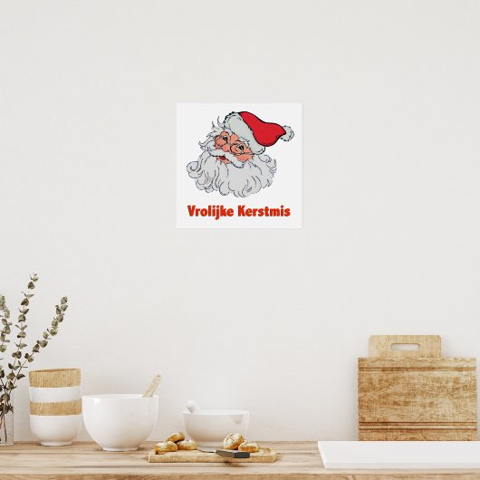 Nederlandse kerstman poster (Keuken)