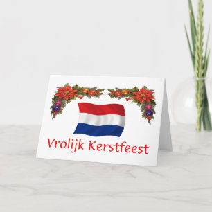 Nederlandse Kerstmis Feestdagen Kaart