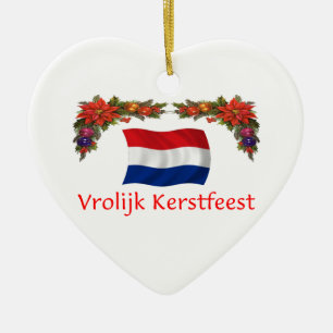 Nederlandse Kerstmis Keramisch Ornament