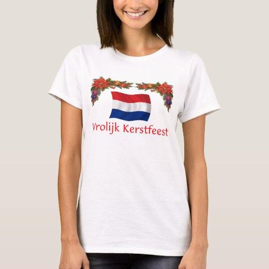 Nederlandse Kerstmis T-shirt (Voorkant)