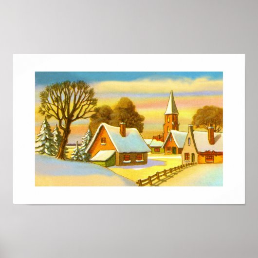 Nederlandse kerstscene poster (Voorkant)