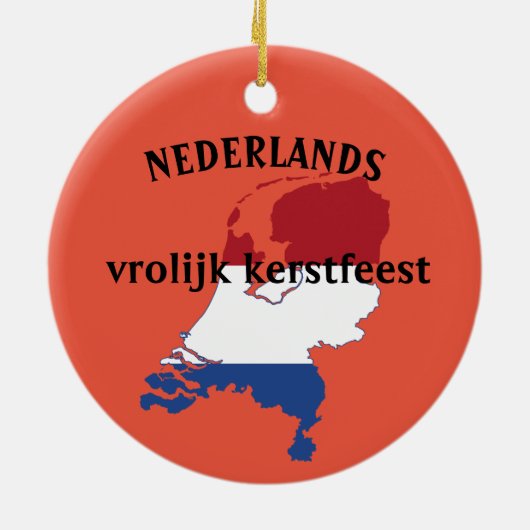 Nederlandse kerstversiering keramisch ornament (Achterkant)