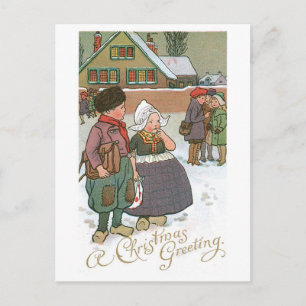 Nederlandse kinderen - Een kerstgroet Feestdagenkaart
