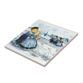 Nederlandse Kinderen met ganzen Tegeltje (Zijkant)