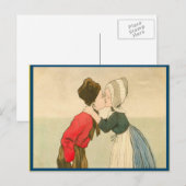  Nederlandse kinderen zoenen Briefkaart (Voorkant / Achterkant)