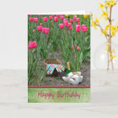 Nederlandse Klompen met Birthday Tulips Kaart (Gele Bloem)