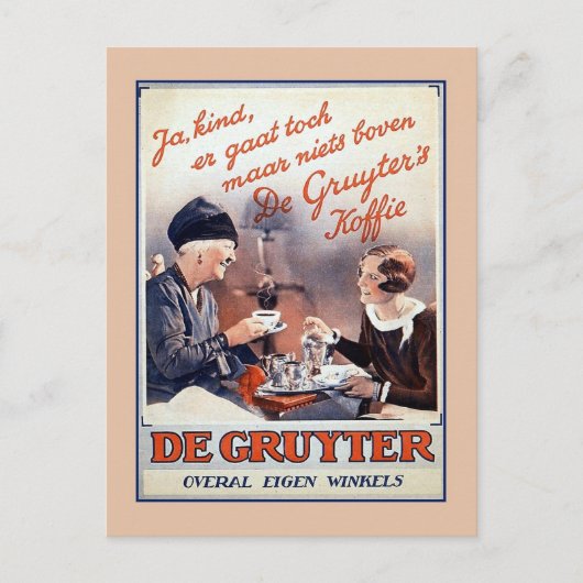  Nederlandse koffie adverteren Briefkaart (Voorkant)
