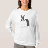 Nederlandse konijnenvrouwen Hoodie T-shirt (Voorkant)