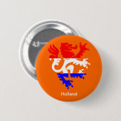 Nederlandse koningin ronde button 5,7 cm (Voorkant /achterkant)
