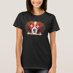 Nederlandse Kooikerhondje Hond Zwitserland Vlag Zo T-shirt