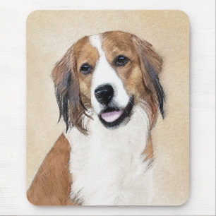 Nederlandse Kooikerhondje Painting - Dog Art Muismat