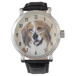 Nederlandse Kooikerhondje Schilderij - Honden Kuns Horloge