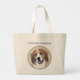 Nederlandse Kooikerhondje Schilderij Pet Dog Art Grote Tote Bag