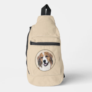 Nederlandse Kooikerhondje Schilderij Pet Dog Art Sling Bag