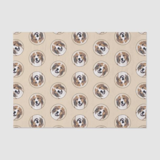 Nederlandse Kooikerhondje Schilderij Pet Dog Art Tissuepapier (Voorkant)