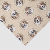 Nederlandse Kooikerhondje Schilderij Pet Dog Art Tissuepapier (Detail)