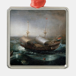 Nederlandse koopvaardijschepen en een op Smalware  Metalen Ornament