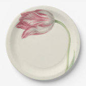  Nederlandse kunst: Blush Pink en White Tulip Papieren Bordje (Voorkant)