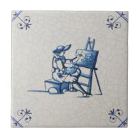 Nederlandse kunstenaar op Easel Hand Schilderd 160